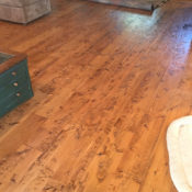 hand hewn wood floor