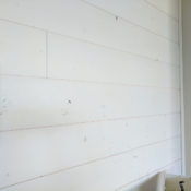 white shiplap wall