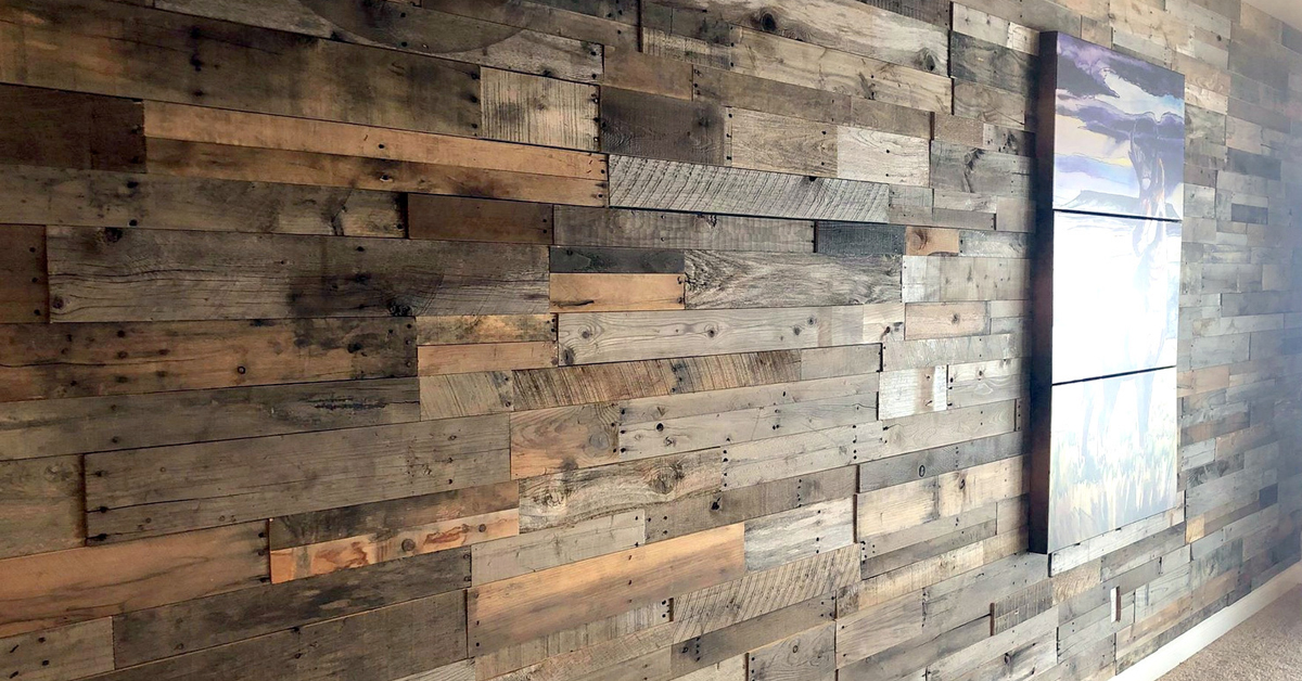 Reclaimed Pallet Wood Wall Paneling Sustainable Lumber Co