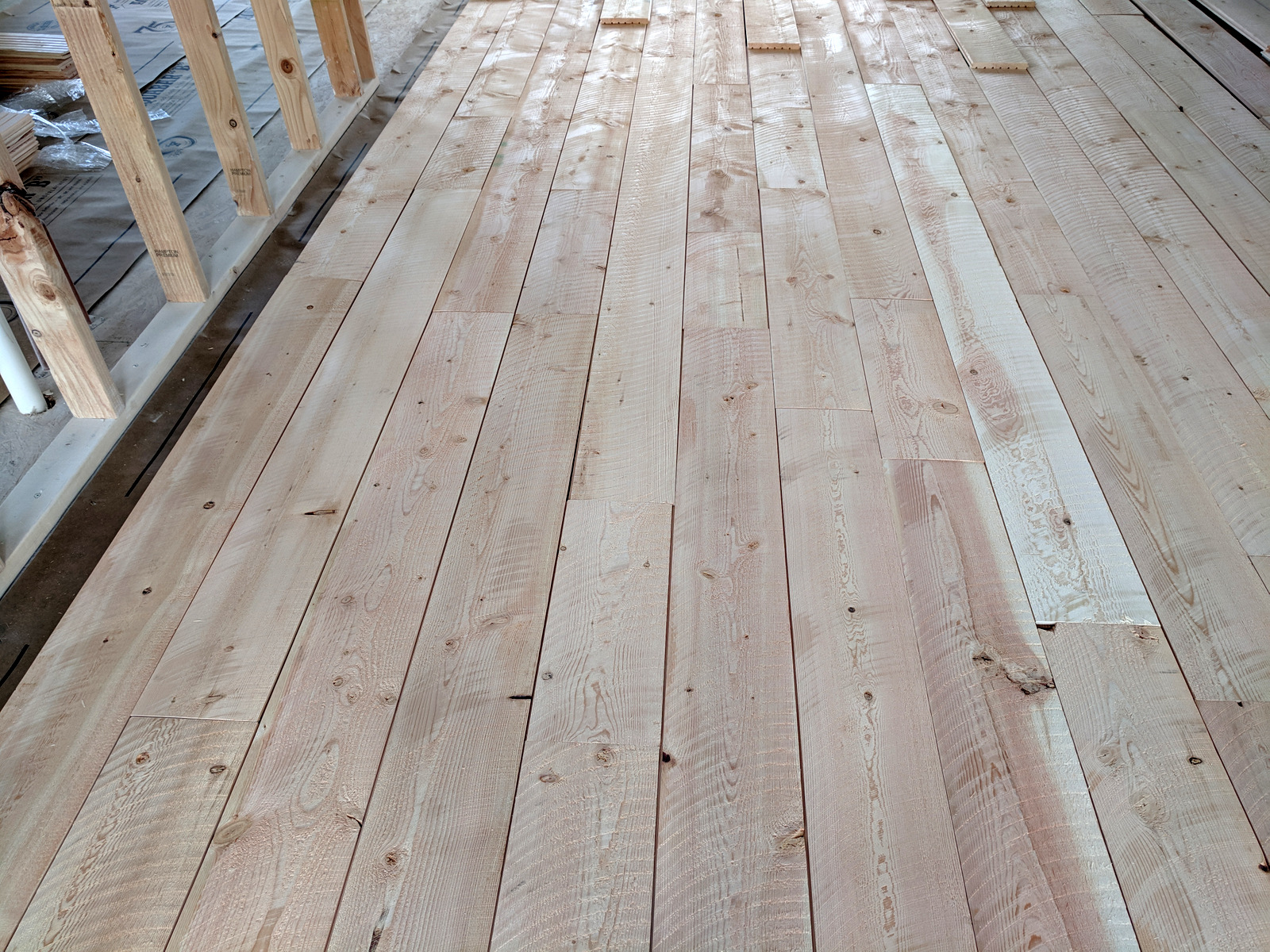 rough sawn douglas fir floors