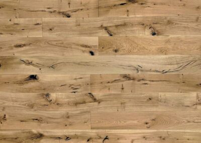 Natural rustic white oak flooring featured in a Mountain Modern home interior