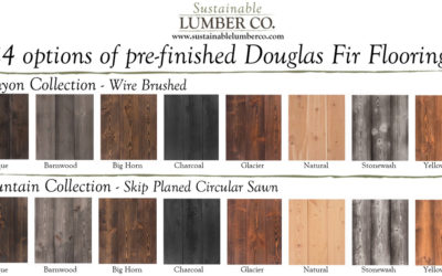 24 options of prefinished Douglas Fir Flooring
