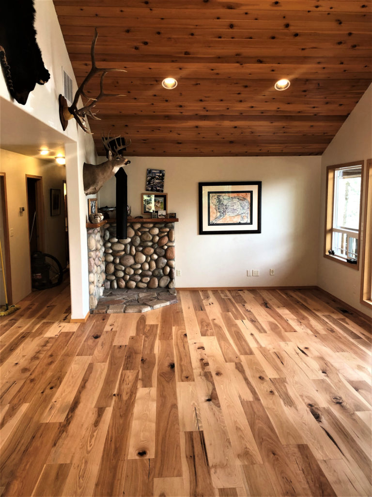 Rustic Hickory Engineered Hardwood Flooring Live Sawn